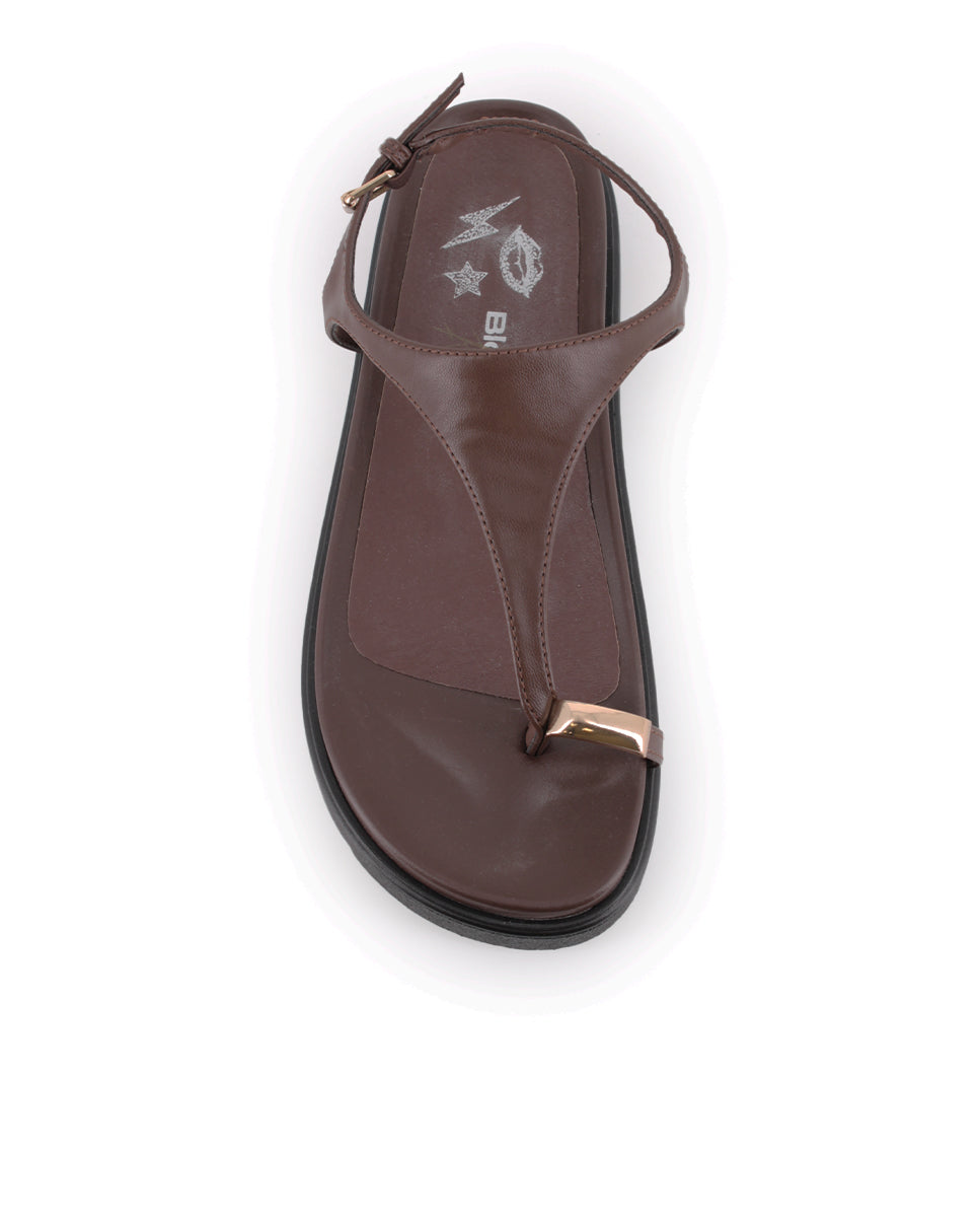 Sandalias de plataforma Blogger Matiz Marrón Mujer