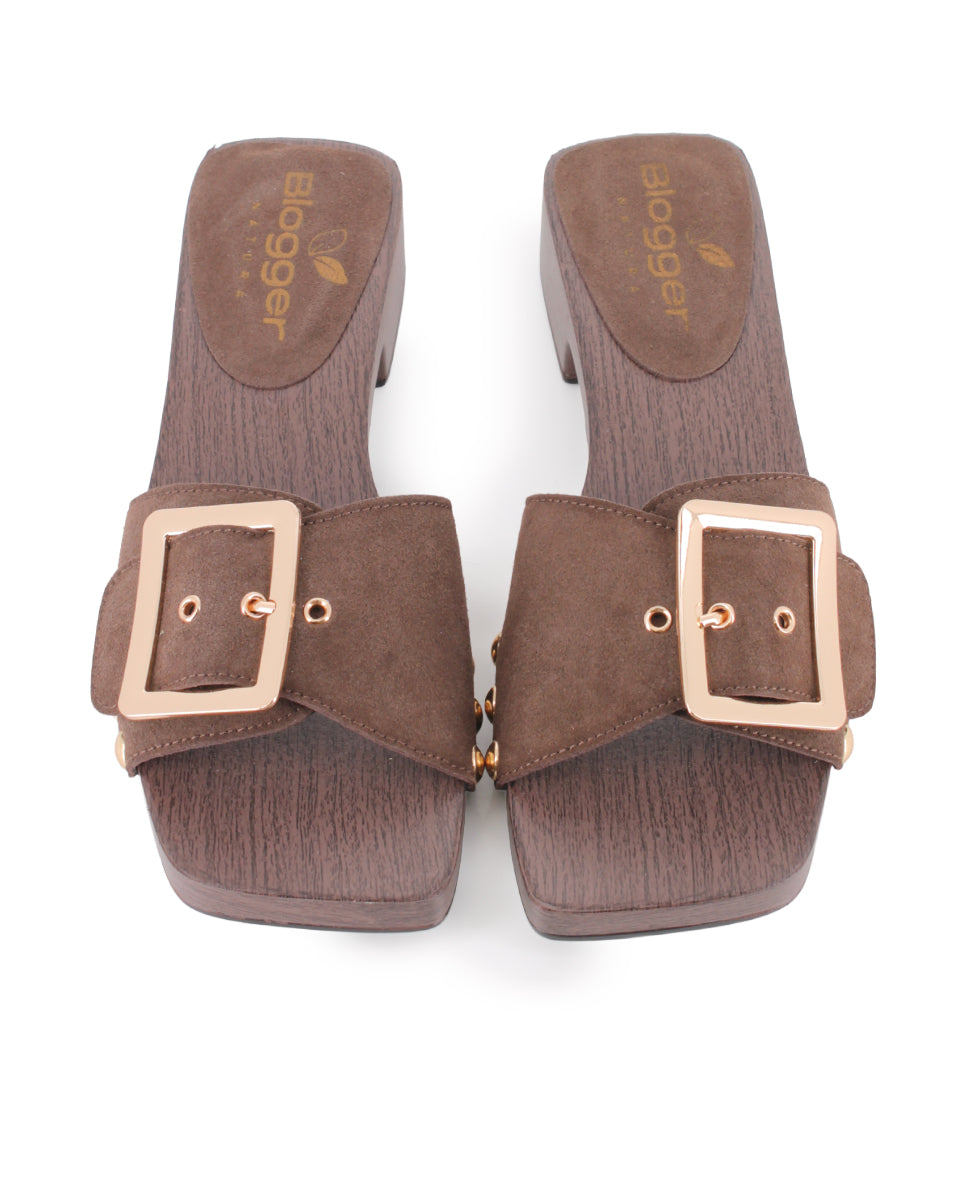 Sandalias de Tacón Blogger Lady Marrón Mujer