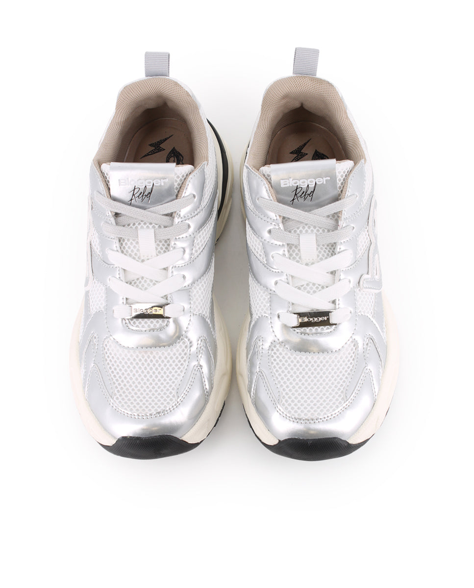 Zapatillas Blogger Misha Plata Mujer