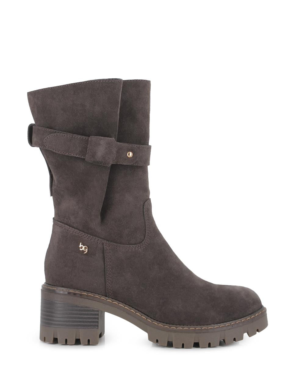 Botas de Piel Blogger Army Marrón Mujer