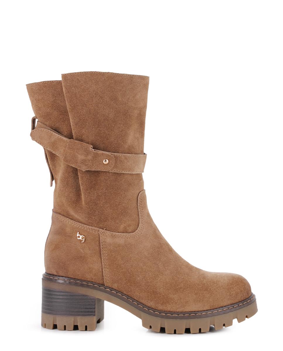 Botas de Piel Blogger Army Camel Mujer