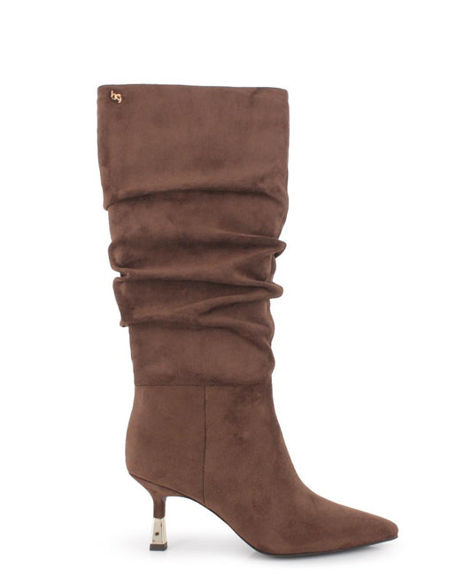 Botas Tacón Blogger Azul 02 color Marrón Mujer