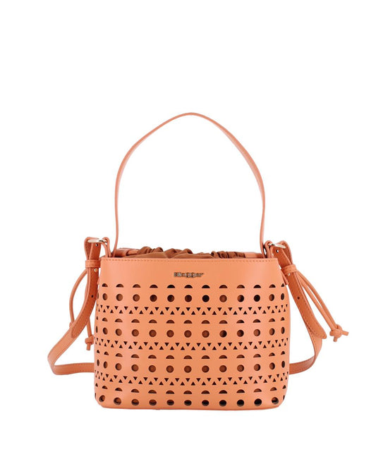 Bolso Blogger Celeste color naranja