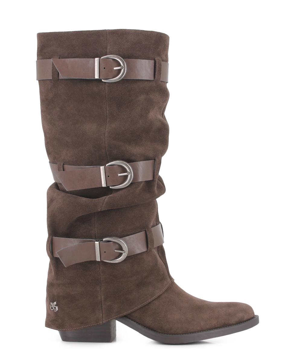 Botas de Piel Blogger Zielo Marrón Mujer