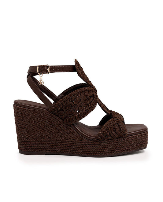 Sandalias de cuña Blogger Copacabana Marrón Mujer