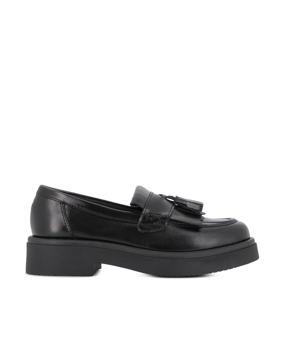 Mocasines de Piel Blogger Sophia Negro Mujer