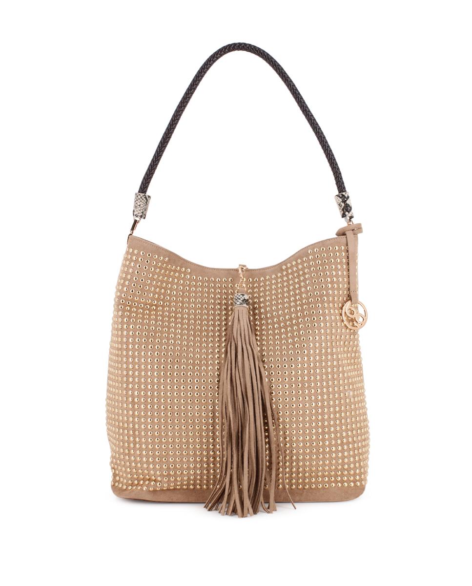 Bolso Blogger Snaky color taupe