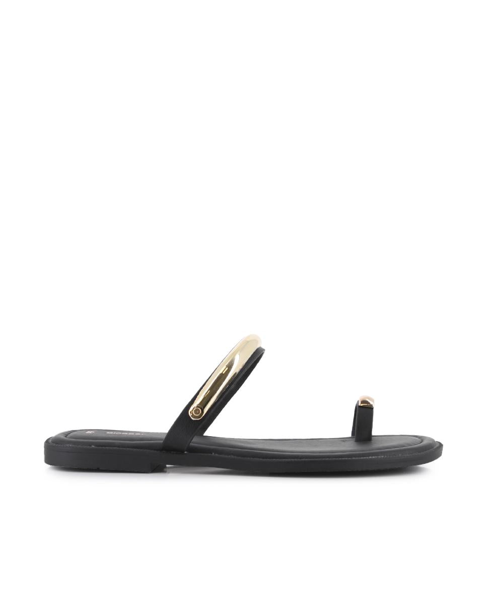 Sandalias planas Blogger Priya Negro Mujer