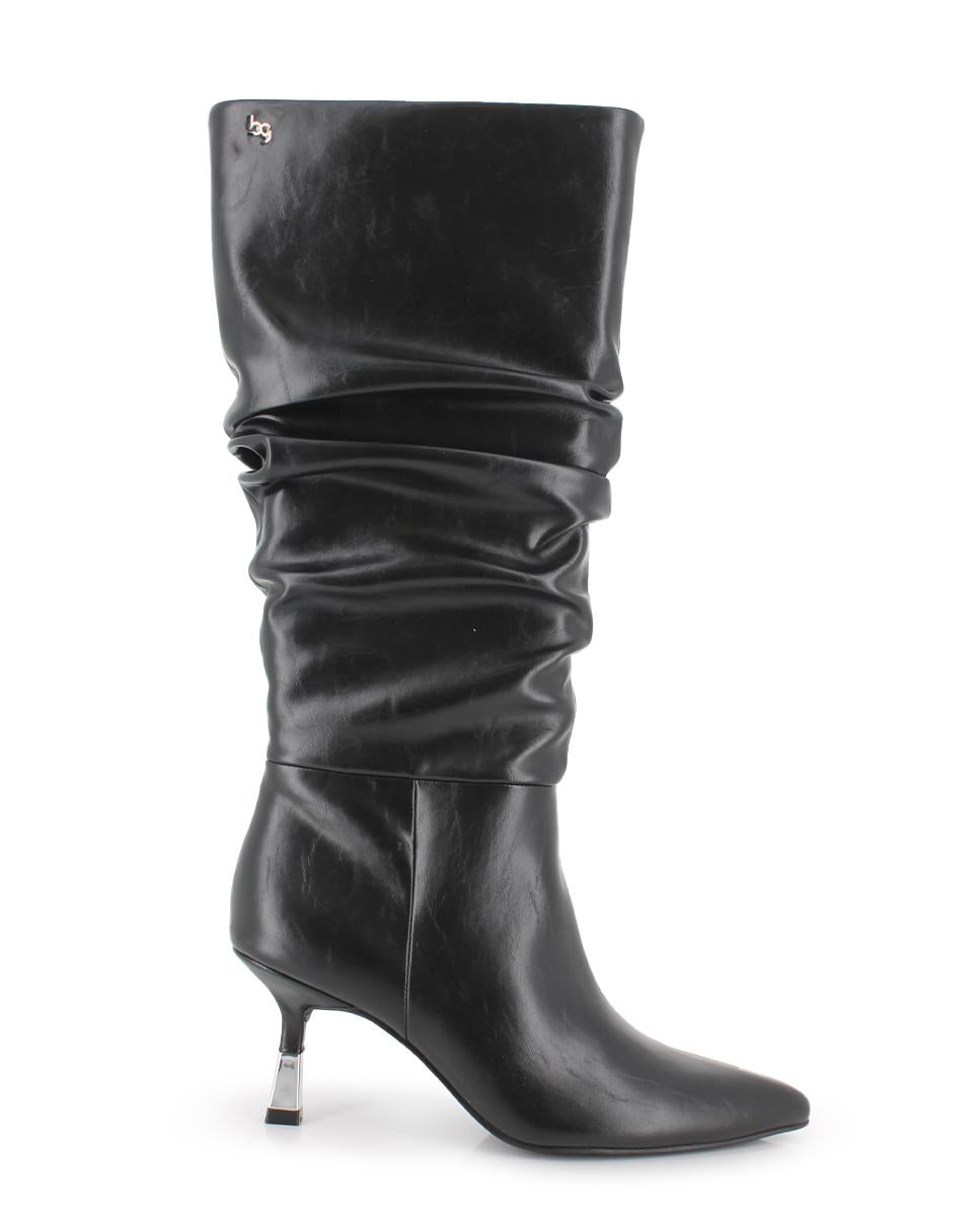 Botas Tacón Blogger Azul 02 color Negro Mujer