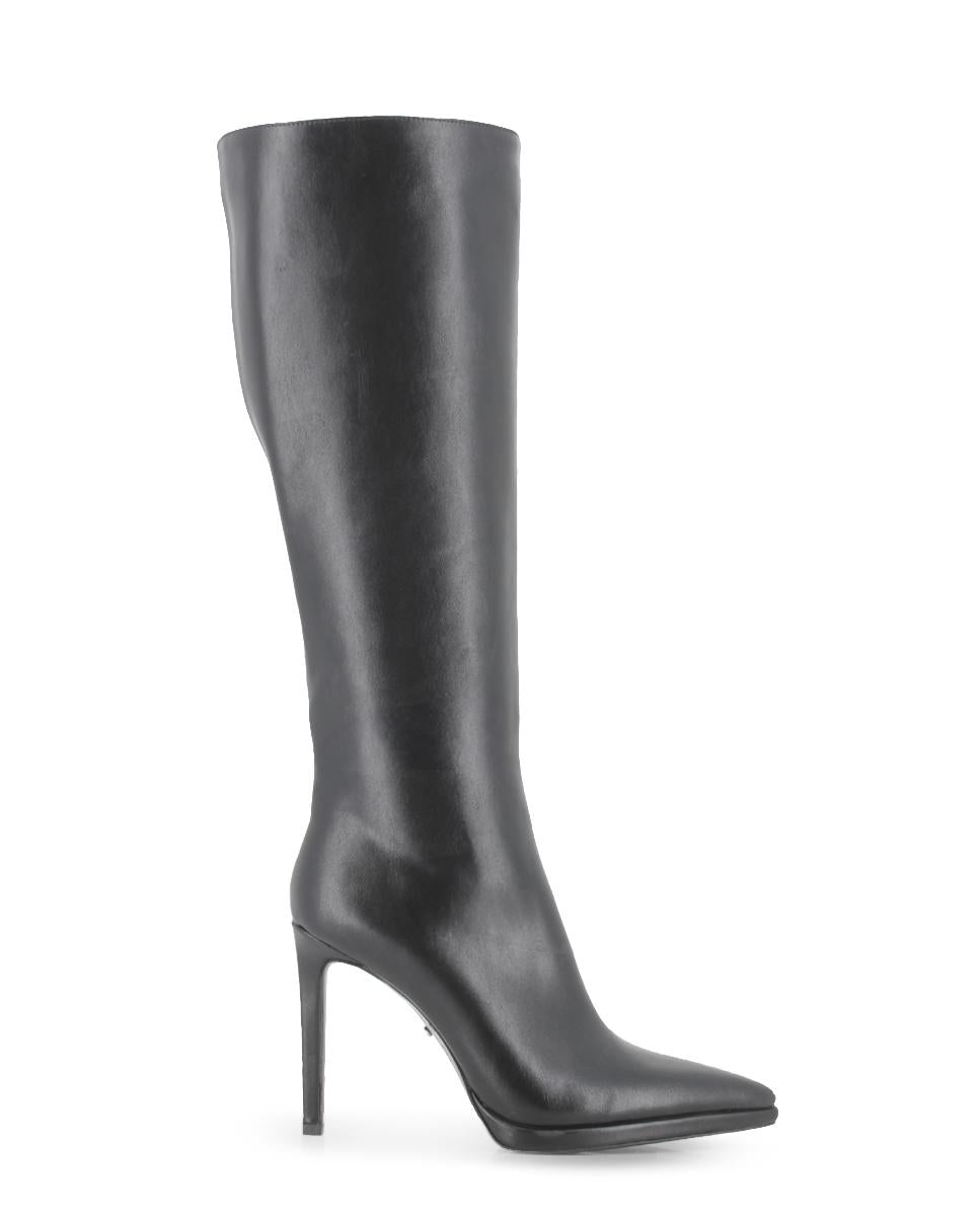Botas Tacón Blogger Pistol Negro Mujer