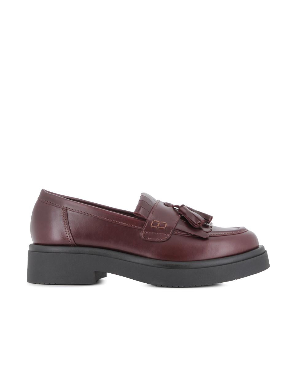 Mocasines de Piel Blogger Sophia Burdeos Mujer