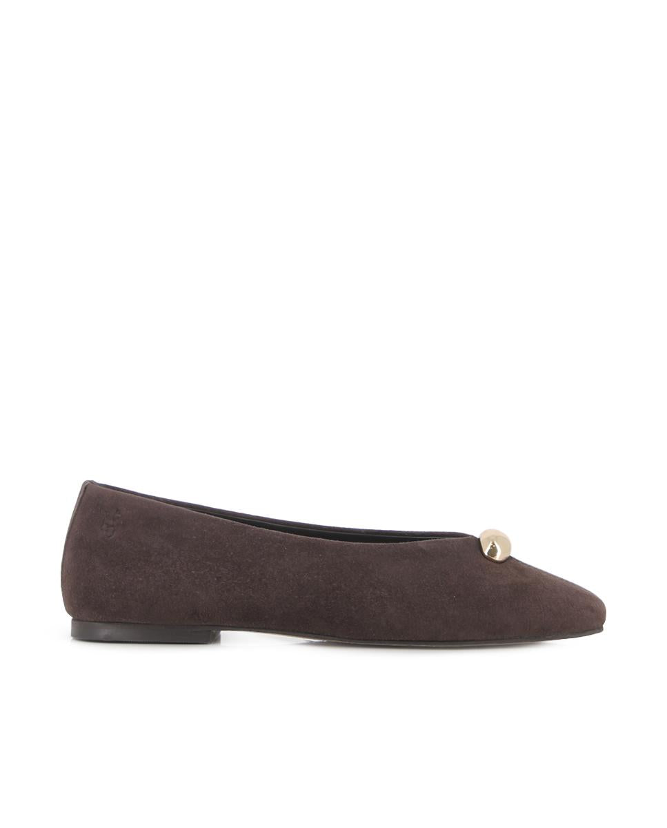 Manoletinas de Piel Blogger Mildre Marrón Mujer