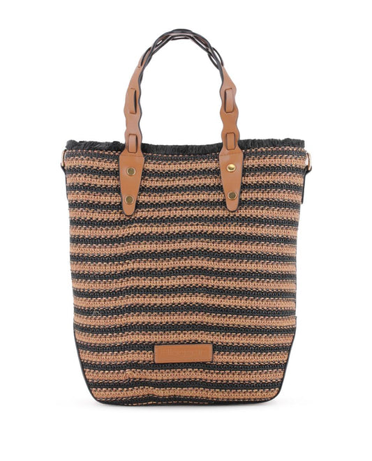 Bolso Blogger Selva color negro con camel
