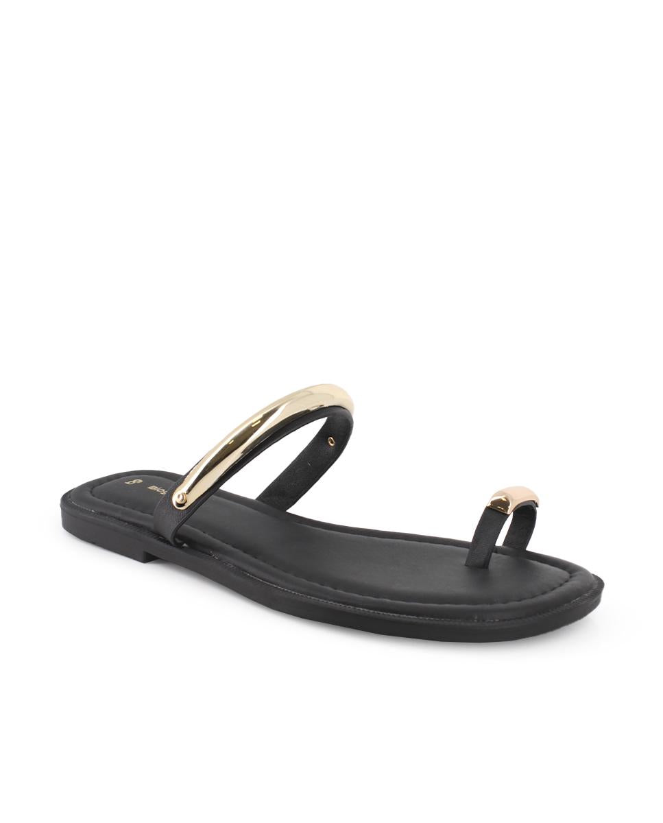 Sandalias planas Blogger Priya Negro Mujer