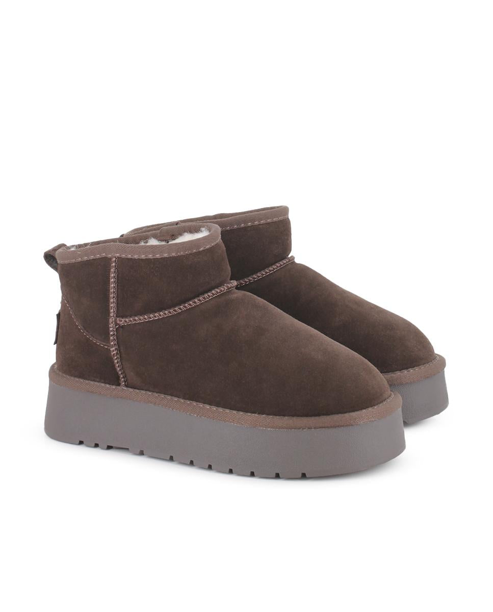 Botines de Piel Blogger Finlandia Marrón Mujer