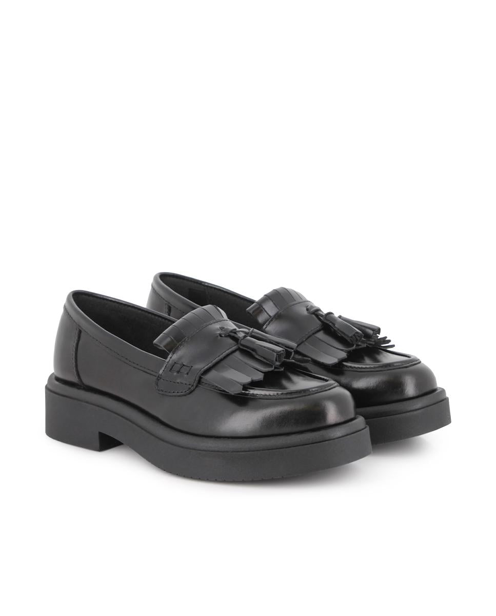 Mocasines de Piel Blogger Sophia Negro Mujer
