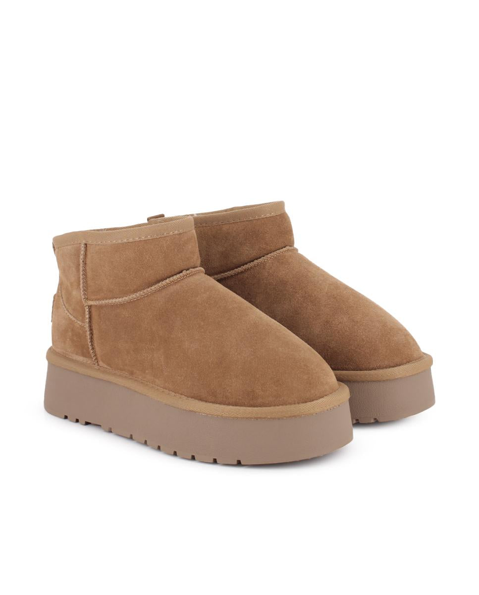 Botines de Piel Blogger Finlandia Camel Mujer