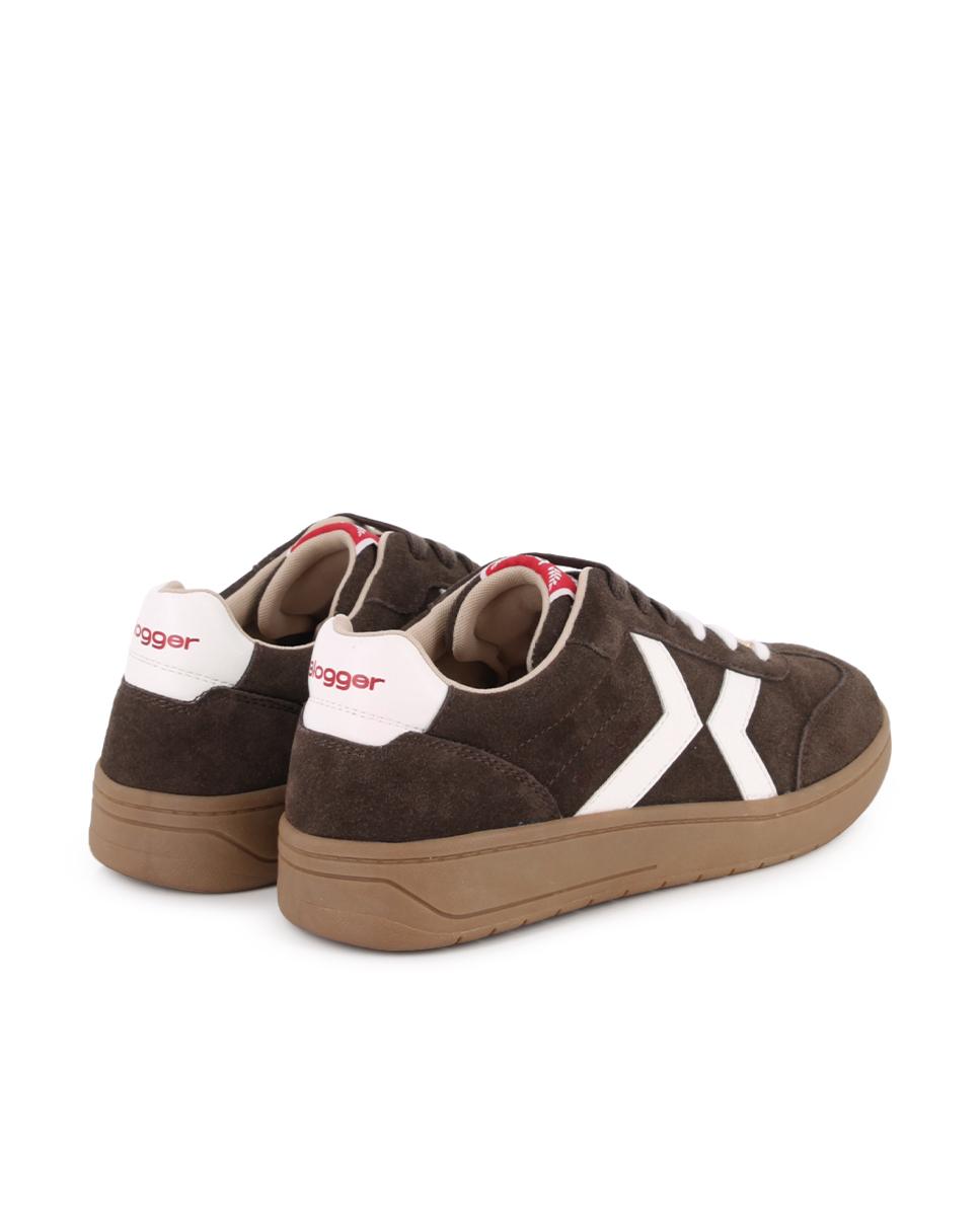 Zapatillas de Piel de Serraje Blogger Nakira 03 Marrón Mujer