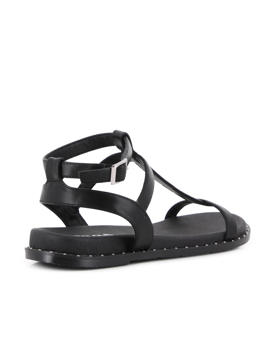 Sandalias Planas Blogger Cleo Negro Mujer