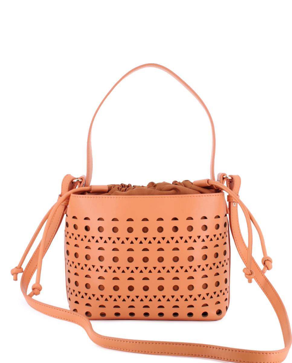 Bolso Blogger Celeste color naranja