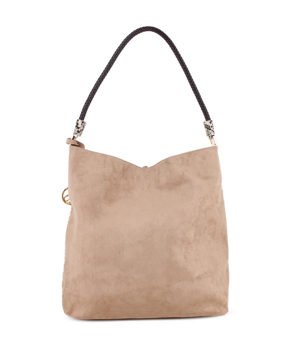 Bolso Blogger Snaky color taupe