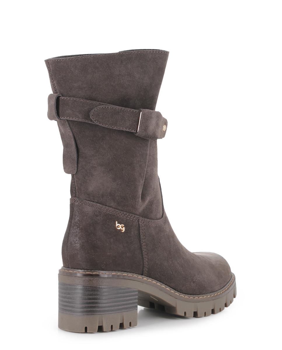 Botas de Piel Blogger Army Marrón Mujer
