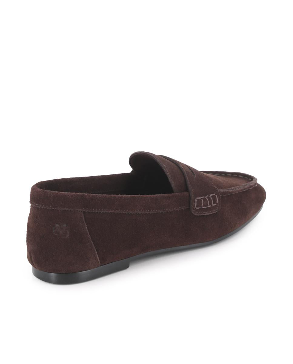 Mocasines de Piel de Serraje Blogger Nael Marrón Mujer