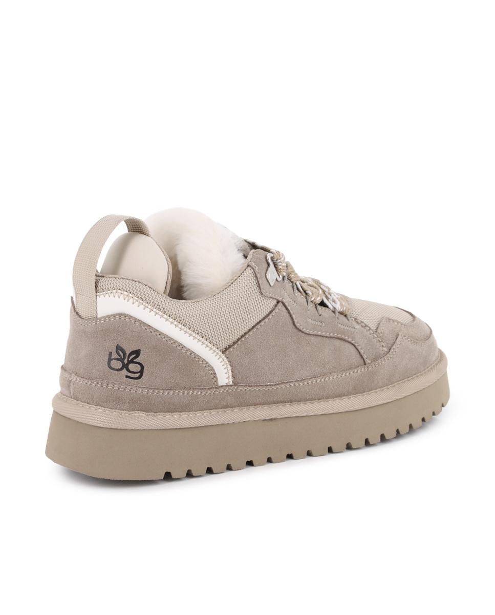 Zapatillas de Piel Blogger Melbourne Beige Mujer
