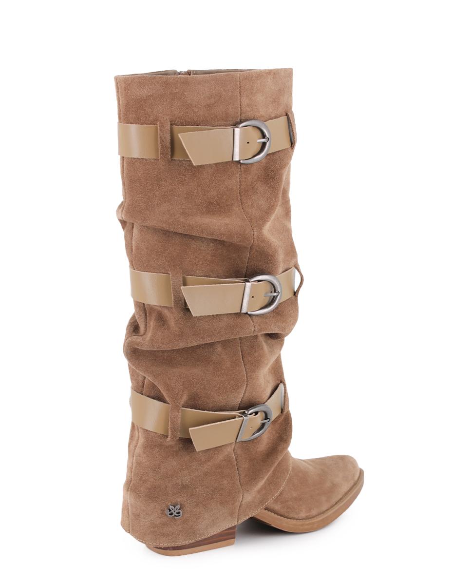 Botas de Piel Blogger Zielo Arena Mujer