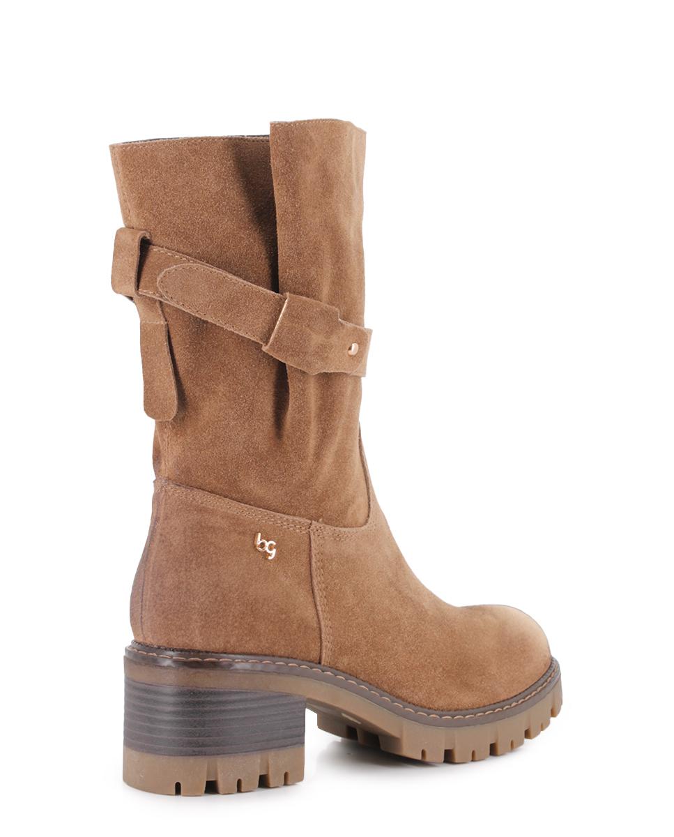 Botas de Piel Blogger Army Camel Mujer