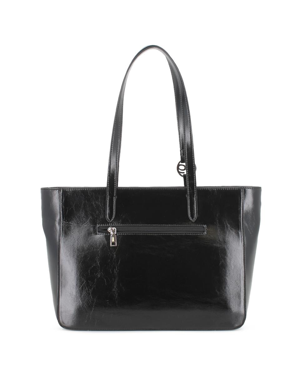 Bolso Blogger Violeta Negro Mujer