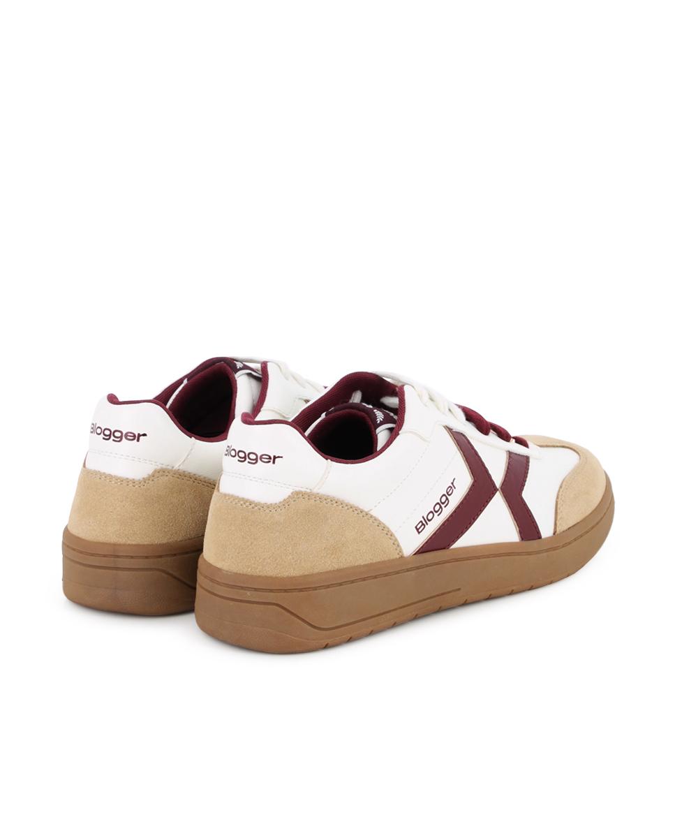 Zapatillas de Piel Blogger Nakira 03 Blanco Mujer