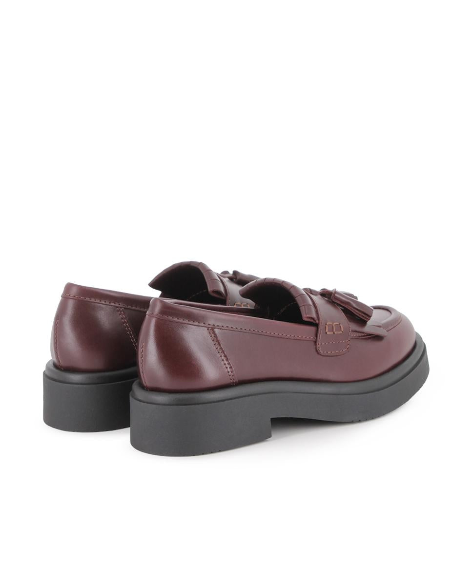 Mocasines de Piel Blogger Sophia Burdeos Mujer