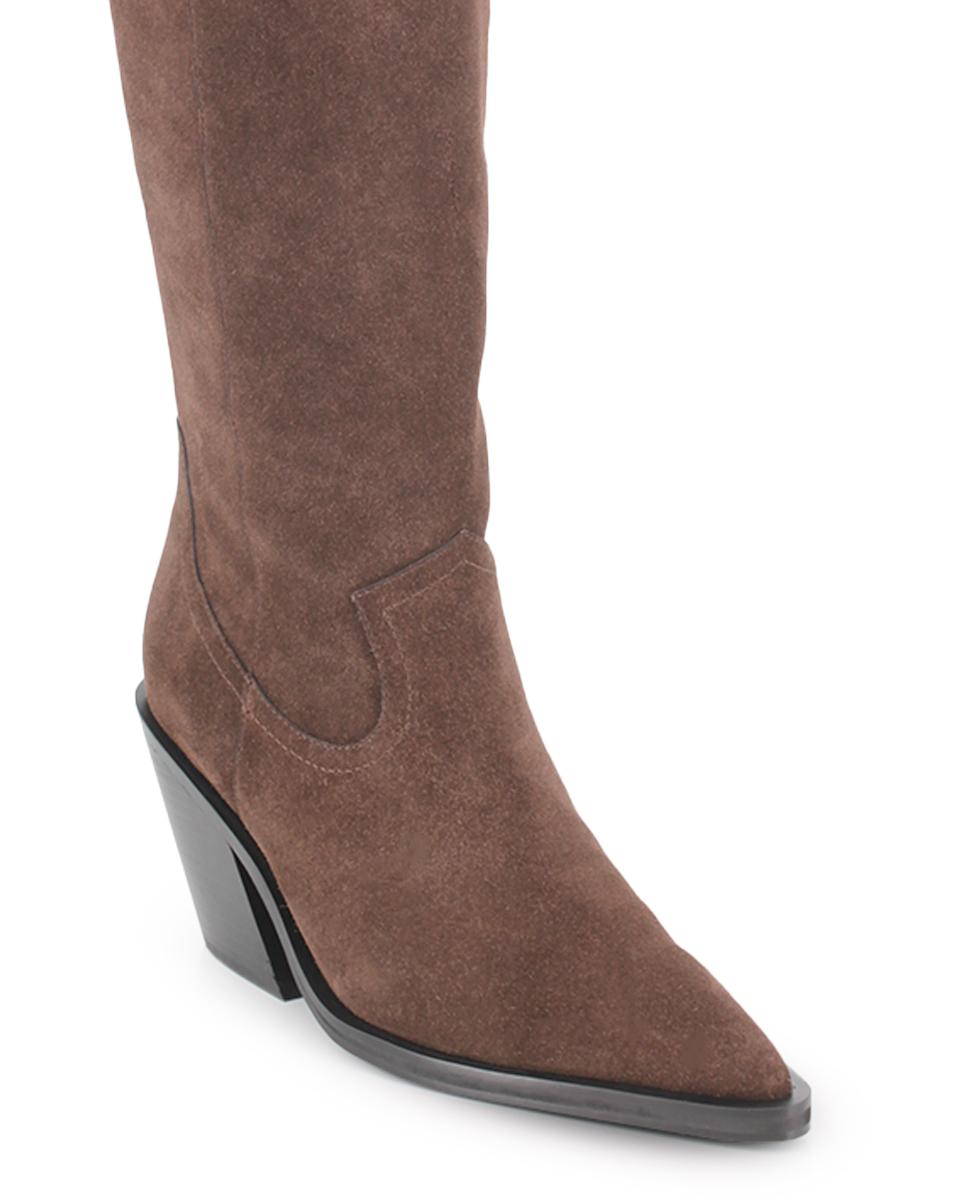 Botas de Piel Blogger Cassian Marrón Mujer