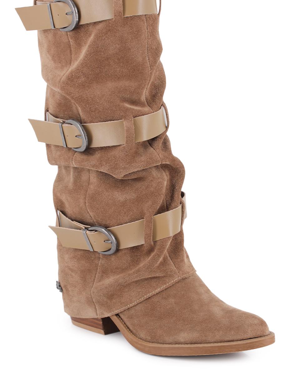Botas de Piel Blogger Zielo Arena Mujer