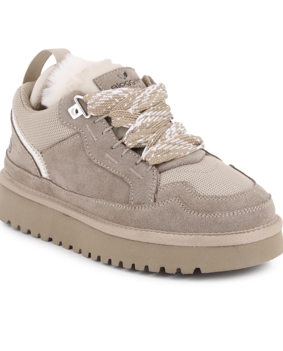 Zapatillas de Piel Blogger Melbourne Beige Mujer