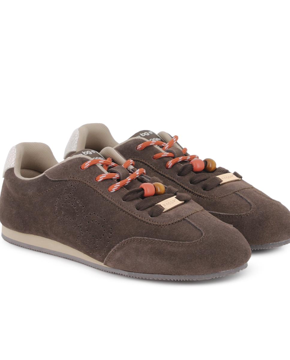 Zapatillas de Piel Blogger Nora Marrón Mujer