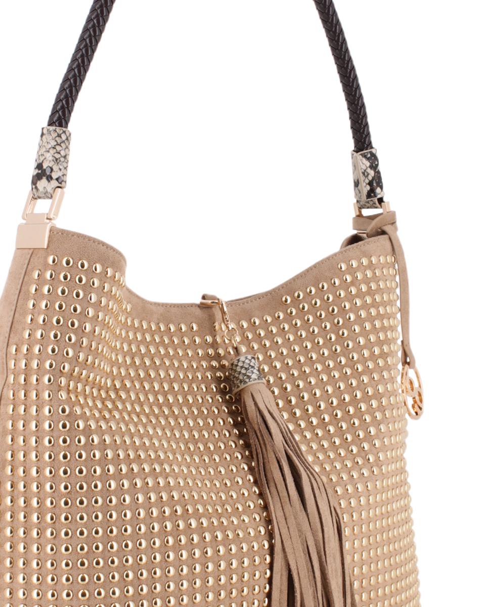 Bolso Blogger Snaky color taupe