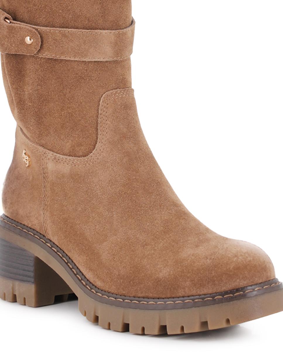 Botas de Piel Blogger Army Camel Mujer