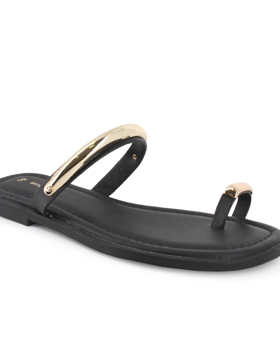 Sandalias planas Blogger Priya Negro Mujer