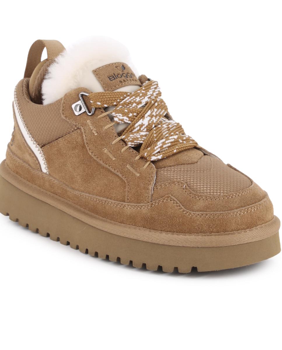 Zapatillas de Piel Blogger Melbourne Camel Mujer
