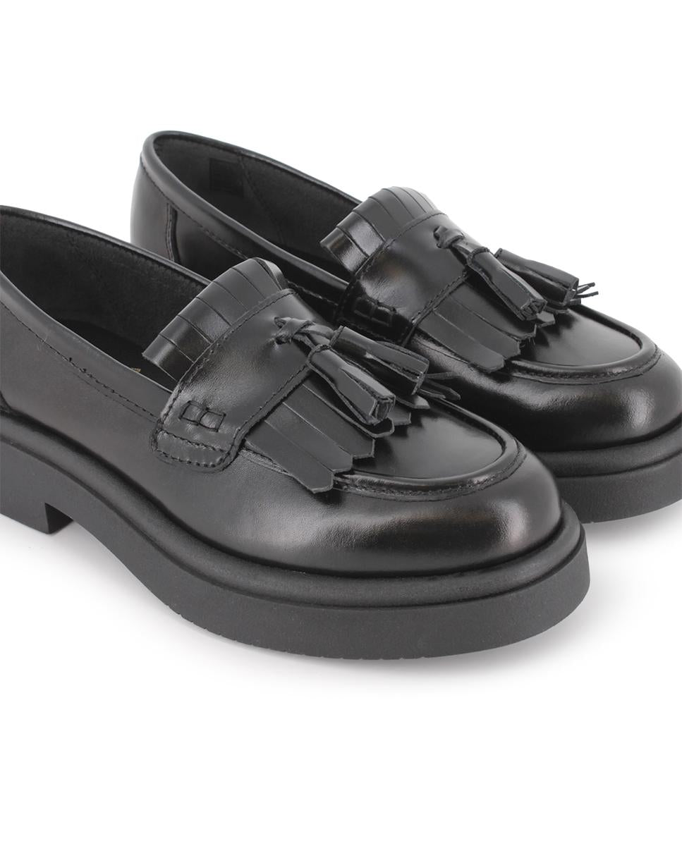 Mocasines de Piel Blogger Sophia Negro Mujer