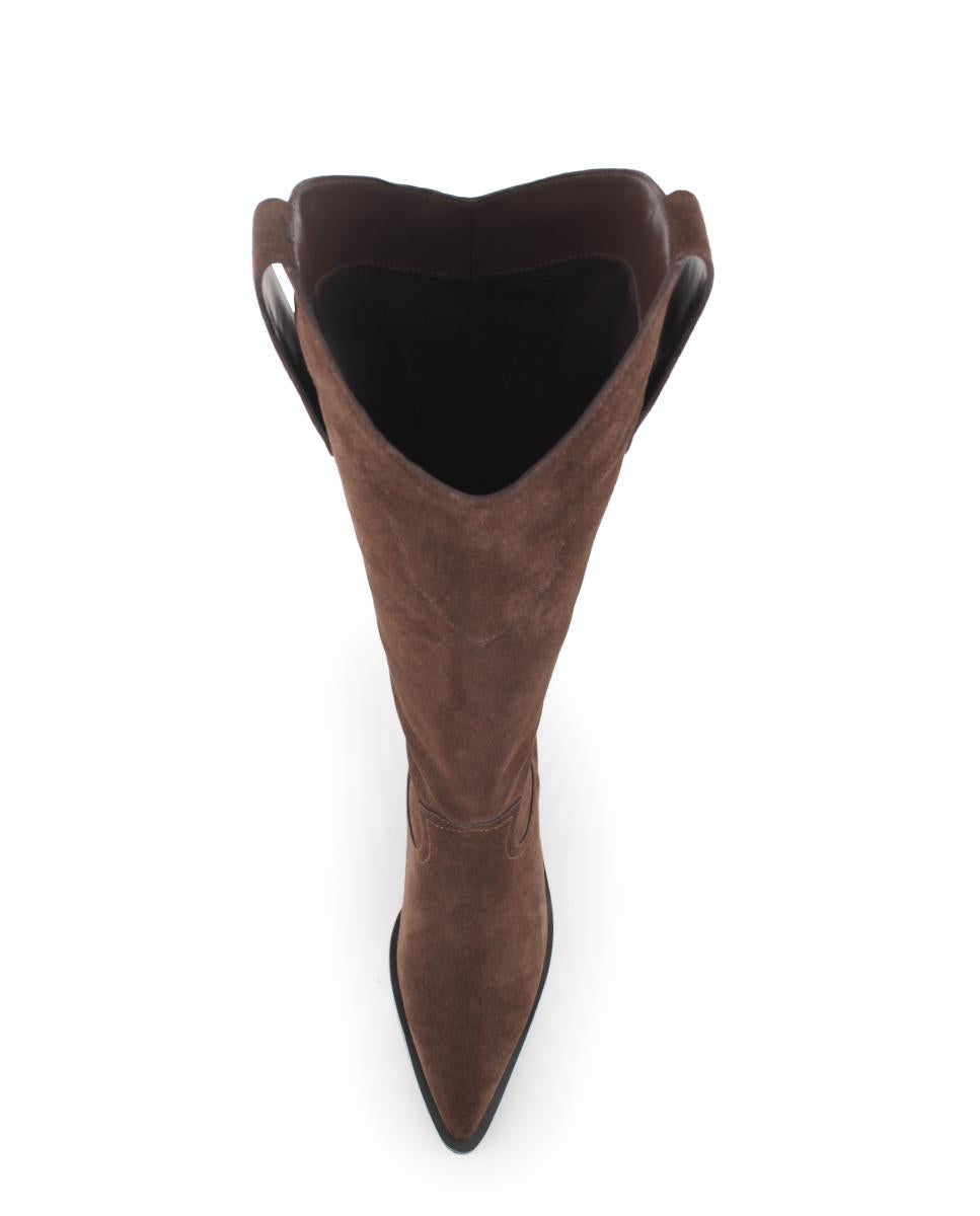 Botas de Piel Blogger Cassian Marrón Mujer