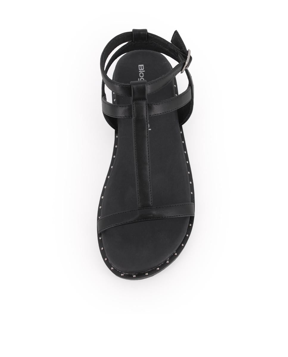 Sandalias Planas Blogger Cleo Negro Mujer
