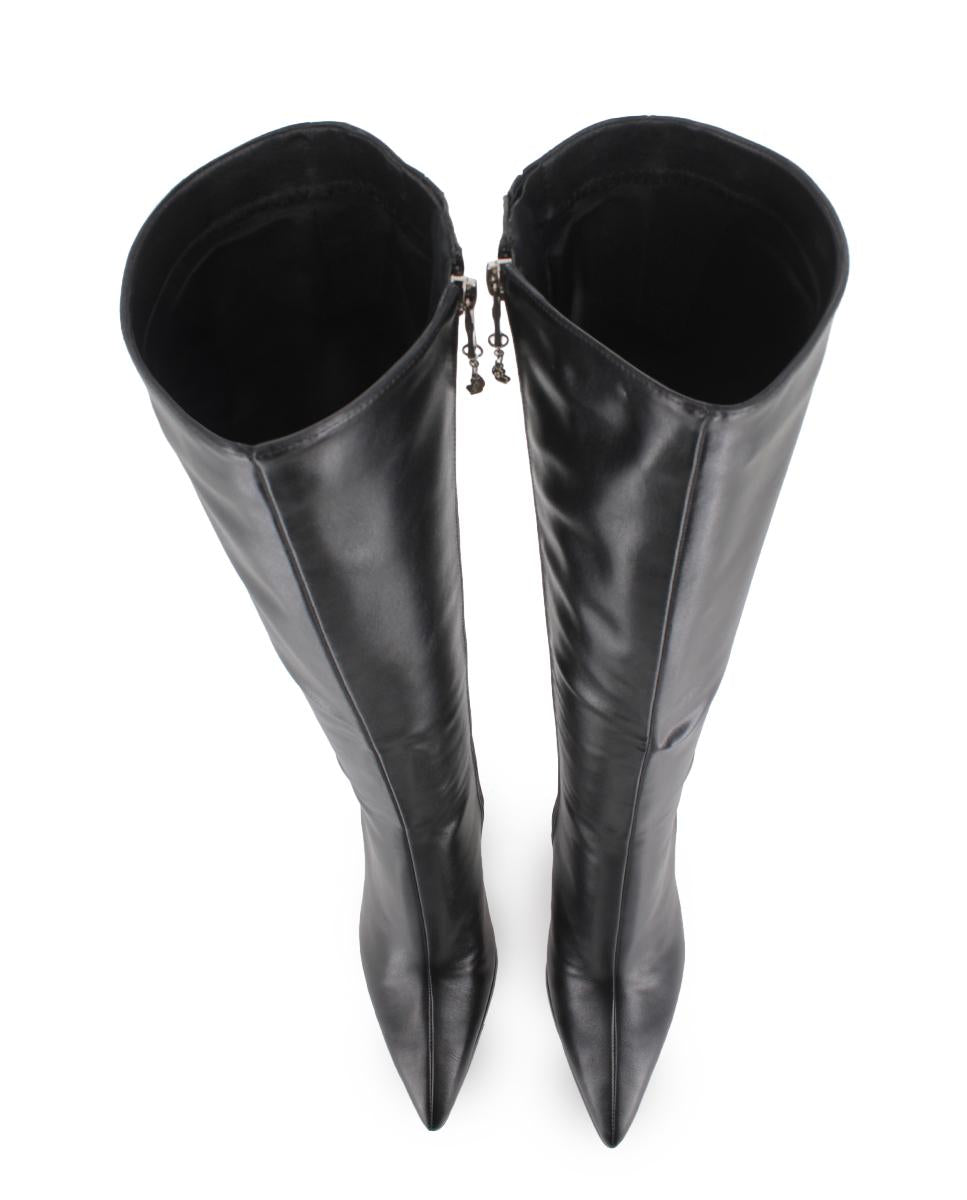 Botas Tacón Blogger Pistol Negro Mujer