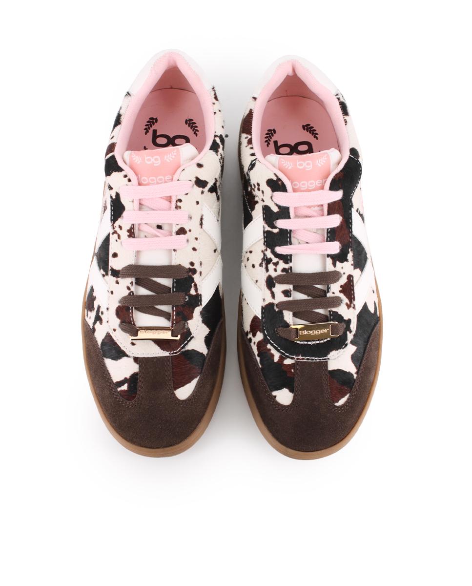 Zapatillas de Piel de Serraje Blogger Nakira 04 Multicolor Mujer