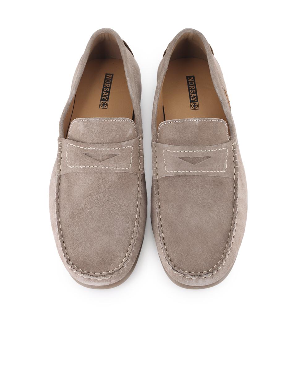 Mocasines de piel NORSAY Faro Beige Hombre