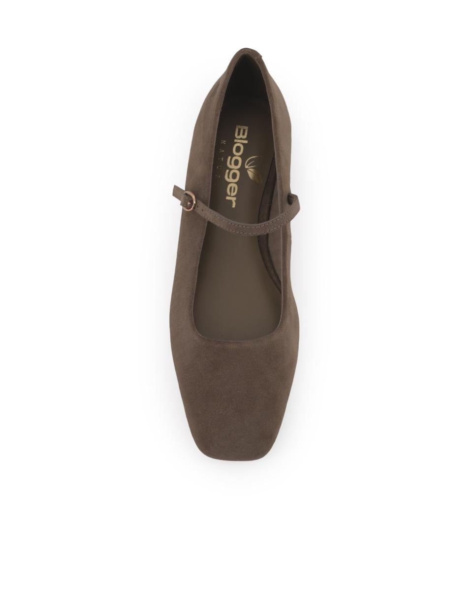 Manoletinas de Piel de Serraje Blogger Bela Arena Mujer