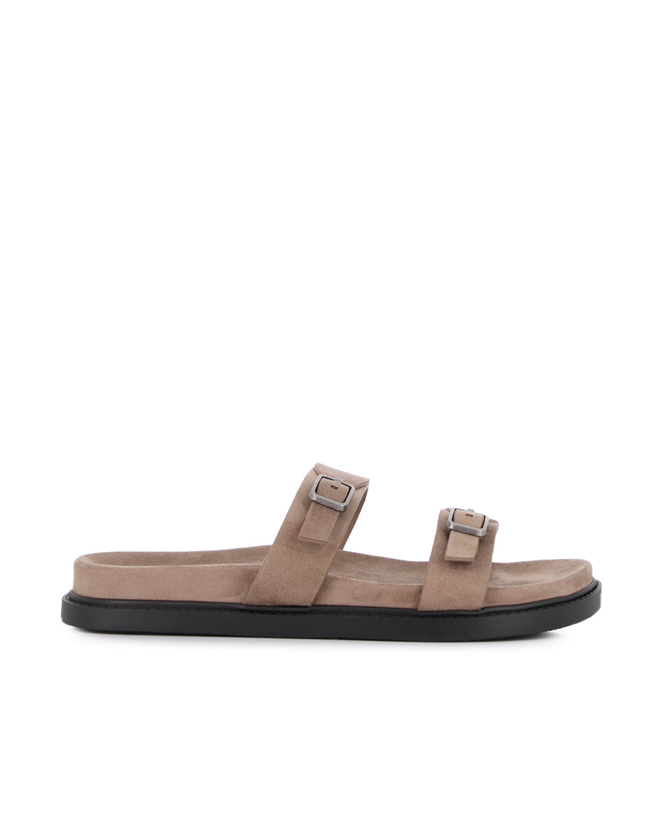 Sandalias planas Blogger Virtuo para mujer color beige