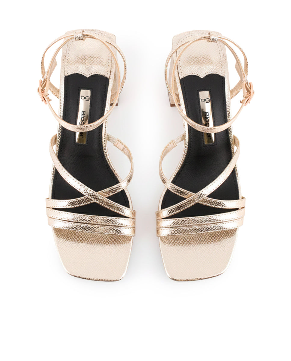 Sandalias de tacón Blogger Chiara 02 Oro Mujer